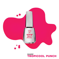 Salon Perfect .5oz 1-STEP GEL TROPICOOL PUNCH  displayed with color swatch behind 