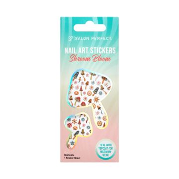 Frtont side of packaging for Salon Perfect Nail Art Stickers Shroom Bloom 